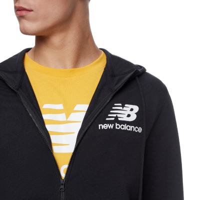 Спортивна куртка чоловіча New Balance Essentials Stacked Full Zip MJ03558BK