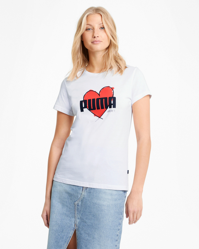 Футболка жіноча PUMA Heart Tee 58789702 - Зображення №3