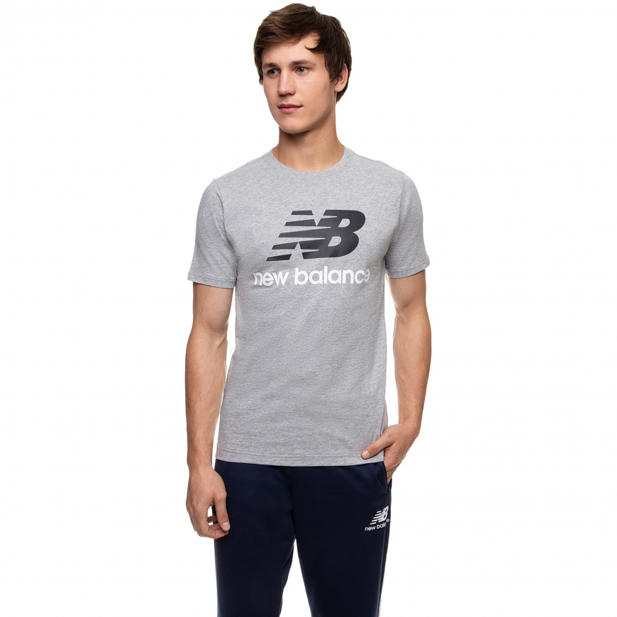 Футболка чоловіча New Balance Essentials Stacked Logo MT01575AG - Зображення №3