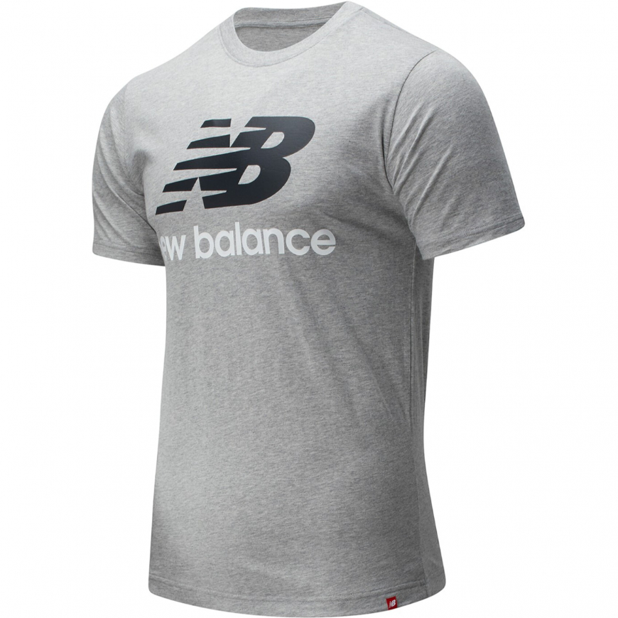 Футболка чоловіча New Balance Essentials Stacked Logo MT01575AG - Зображення