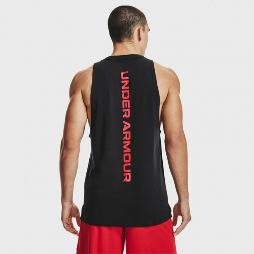 Майка чоловіча Under Armour BASELINE COTTON TANK 1361901-001 - Зображення №3