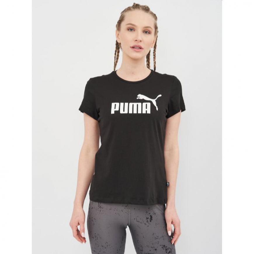 Футболка жіноча Puma Ess Logo Tee 58677401 - Зображення