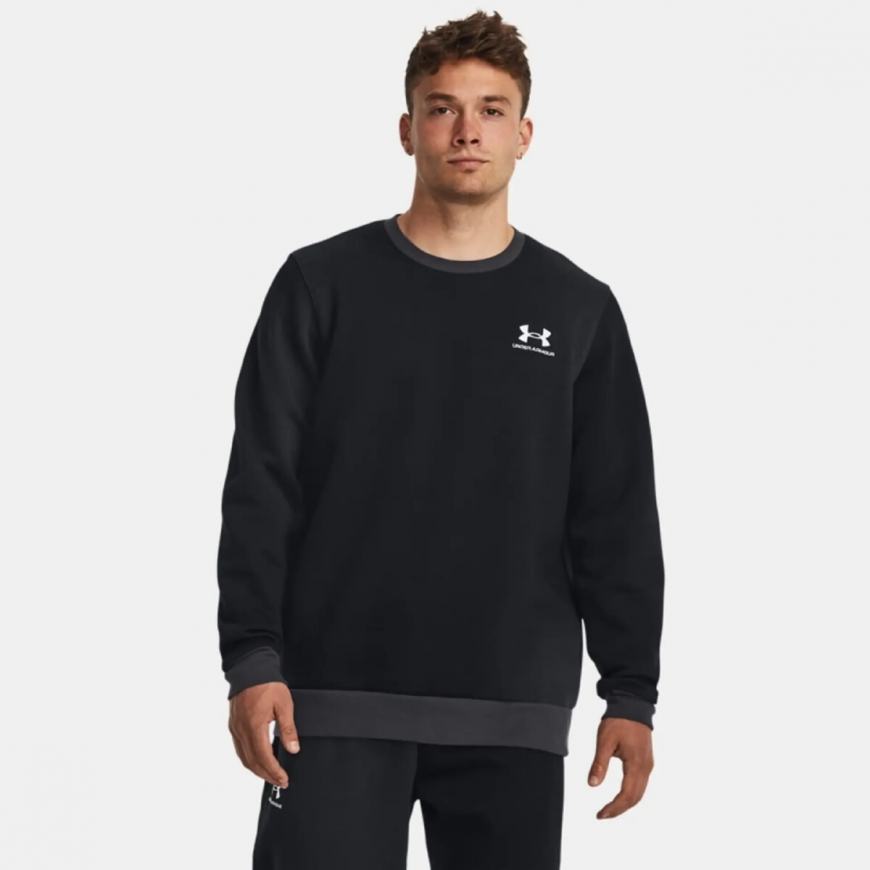 Світшот чоловічий Under Armour Essential Fleece Crew 1381213-001 - Зображення