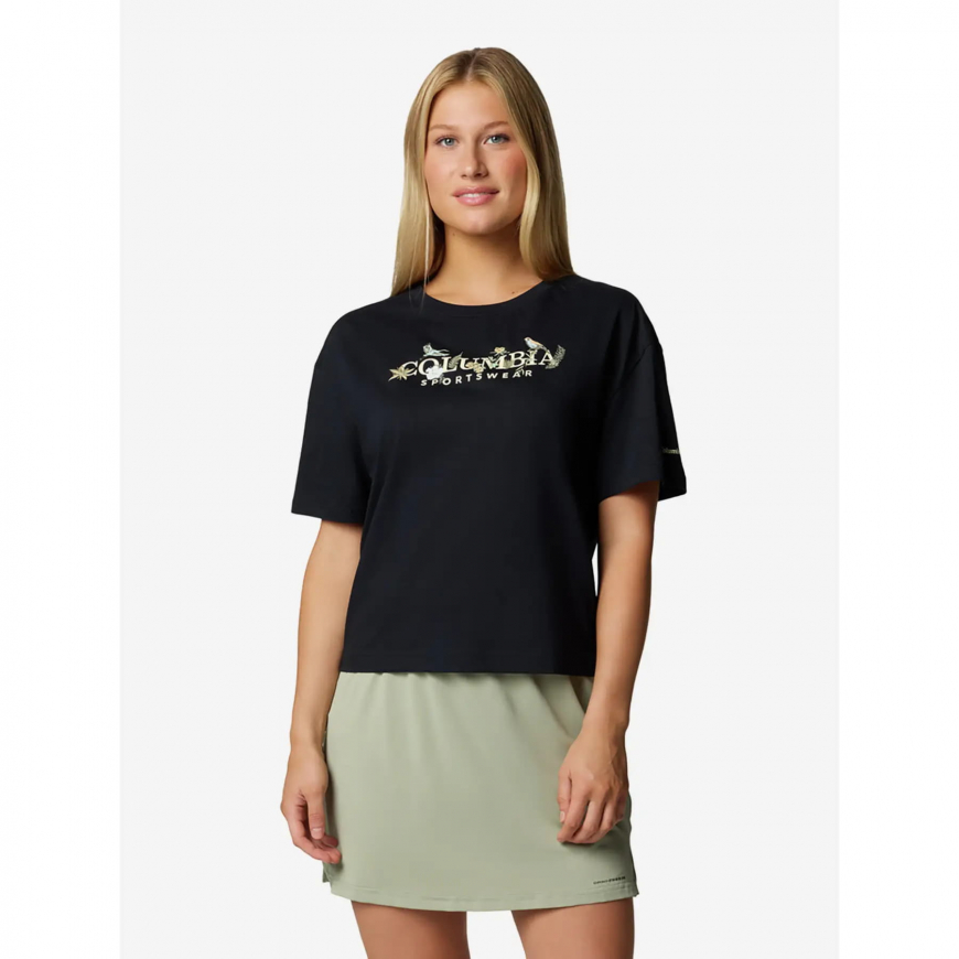 Футболка жiноча Columbia Rolling Bend™ Graphic Relaxed Crop SS 2119991 - Зображення