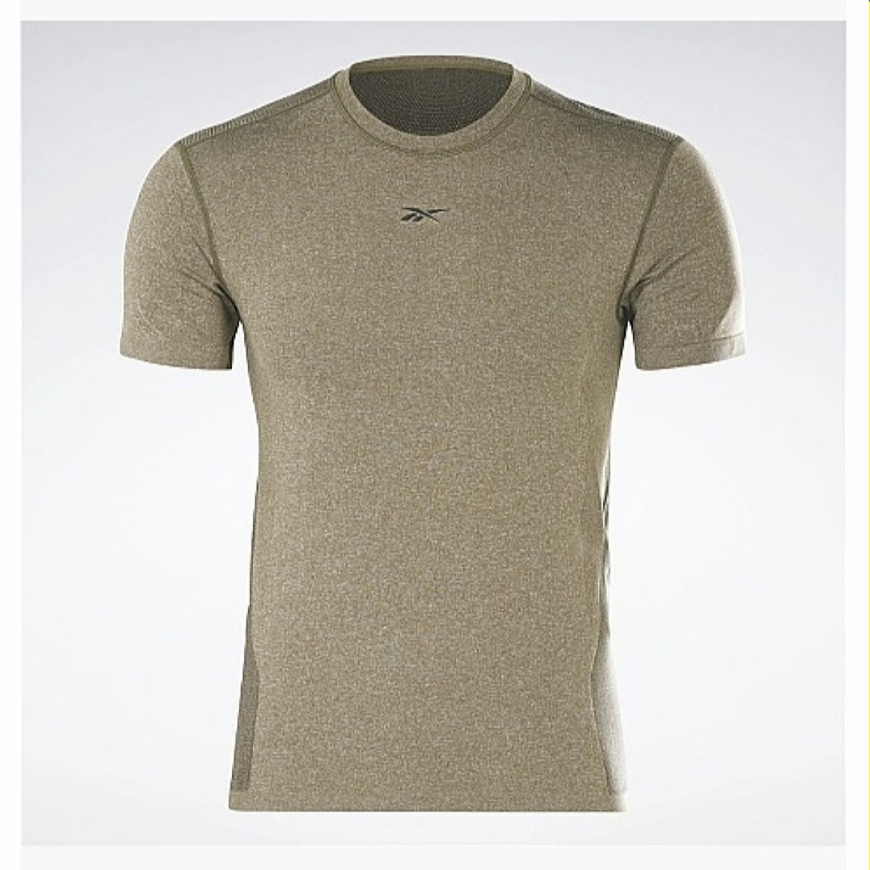 Футболка чоловіча REEBOK UNITED BY FITNESS MYOKNIT SEAMLESS T-SHIRT OLIVE GS9167 - Зображення