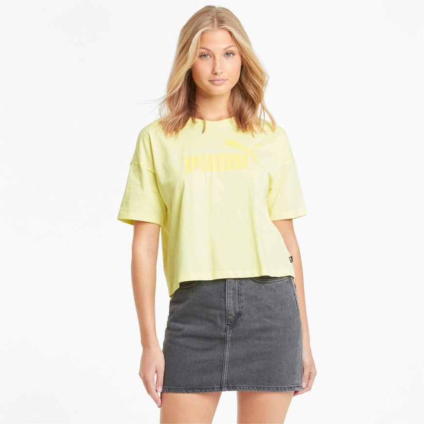 Топ Puma ESSENTIALS LOGO CROPPED WOMEN'S TEE 8686640 - Зображення