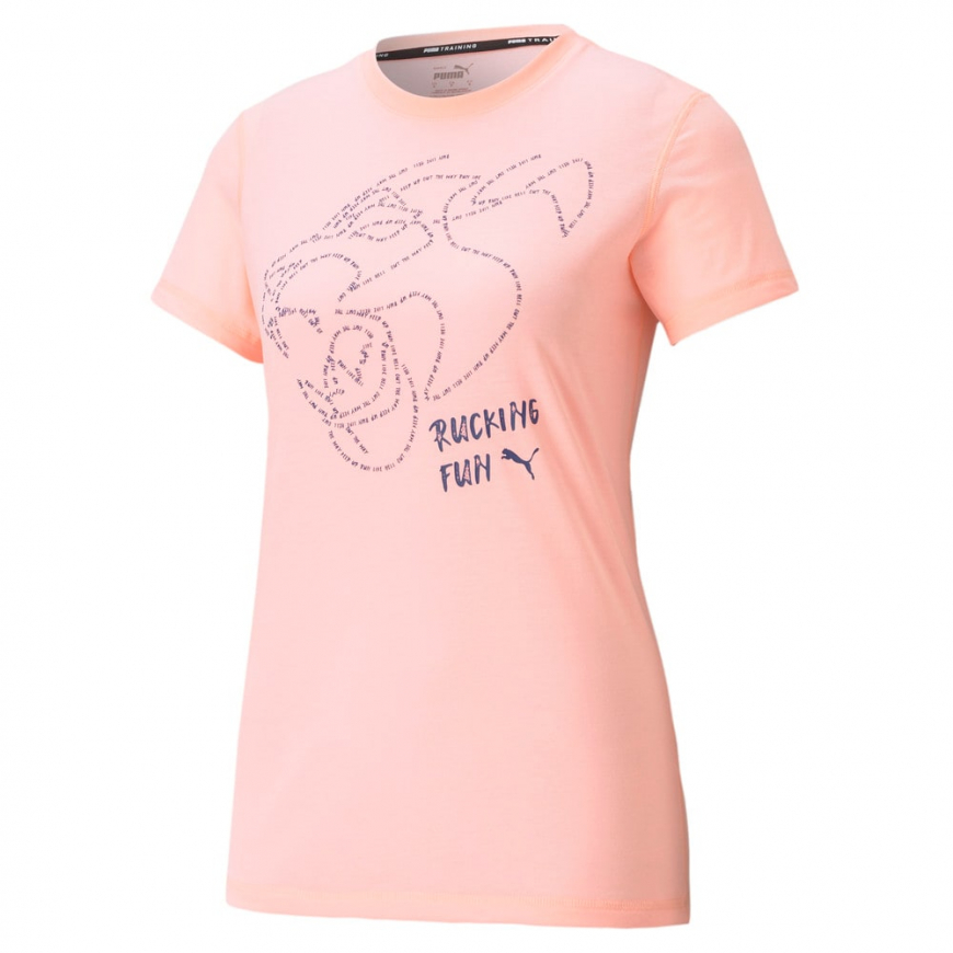 Футболка жіноча PUMA GRAPHIC SHORT SLEEVE WOMEN'S TRAINING TEE 52041525 - Зображення