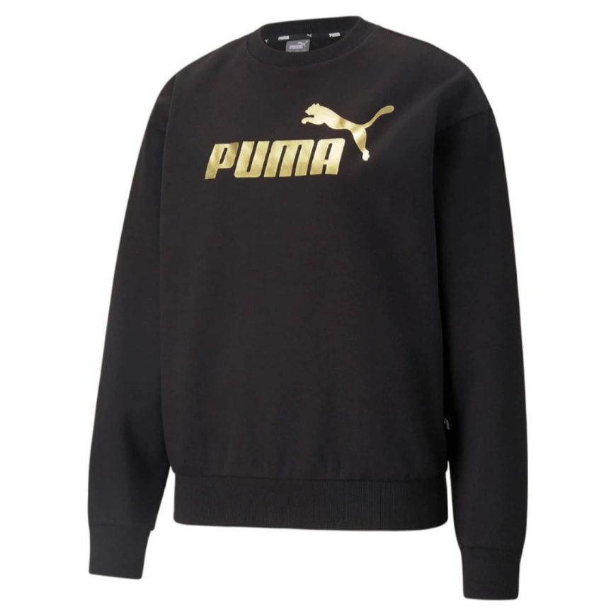 Джемпер жіночий PUMA ESSENTIALS+ METALLIC LOGO CREW NECK WOMEN'S SWEATSHIRT 58689301 - Зображення