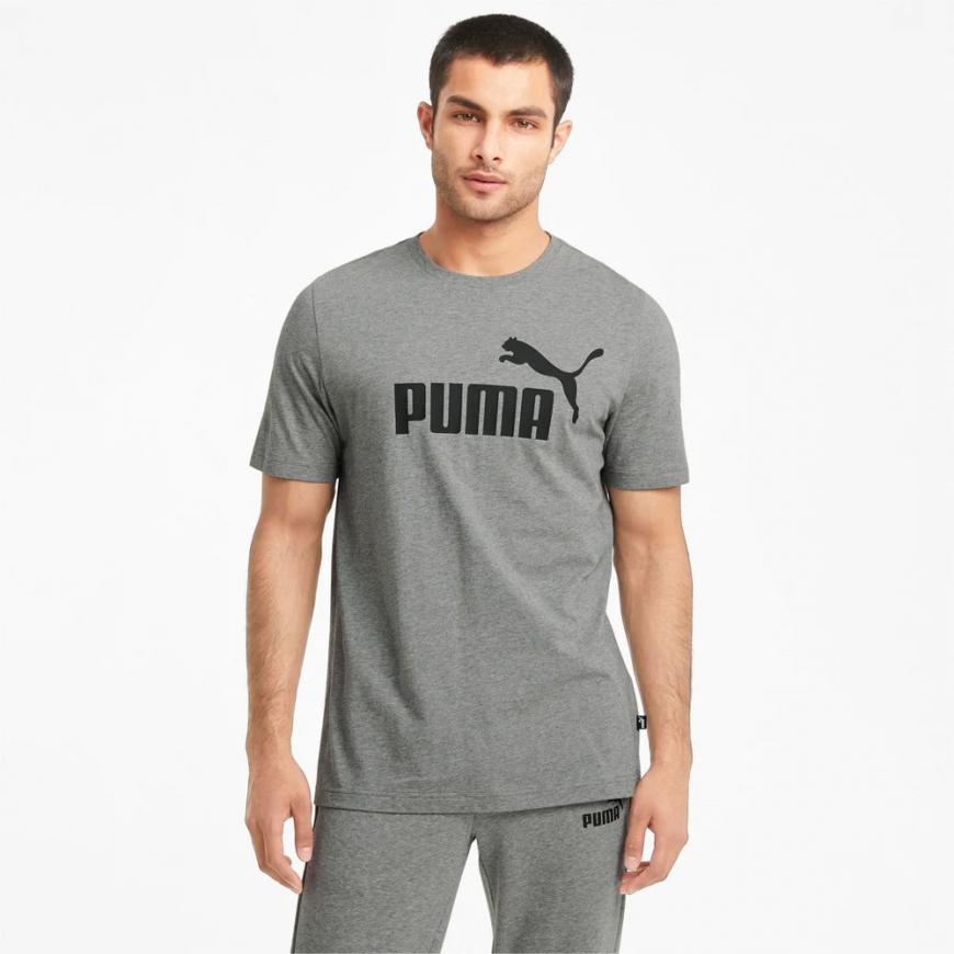 Футболка чоловіча Puma ESSENTIALS LOGO MEN'S TEE 58666603 - Зображення