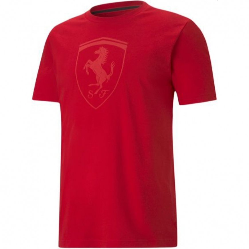 Футболка чоловіча PUMA SCUDERIA FERRARI RACE BIG SHIELD TONAL MEN'S TEE 53147002 - Зображення