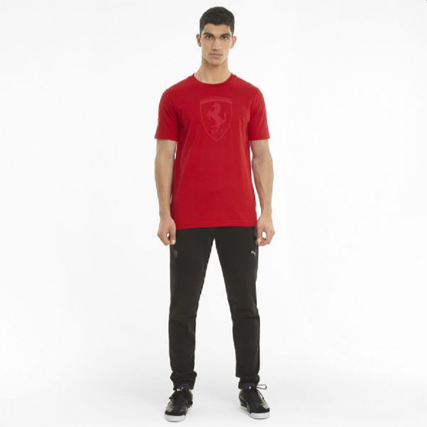 Футболка чоловіча PUMA SCUDERIA FERRARI RACE BIG SHIELD TONAL MEN'S TEE 53147002 - Зображення №4