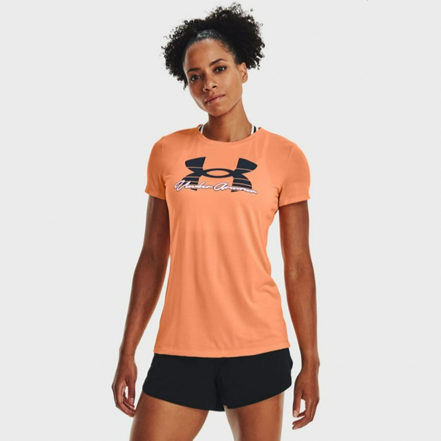 Футболка жіноча Under Armour Tech Solid Script SSC 1377198-906 - Зображення