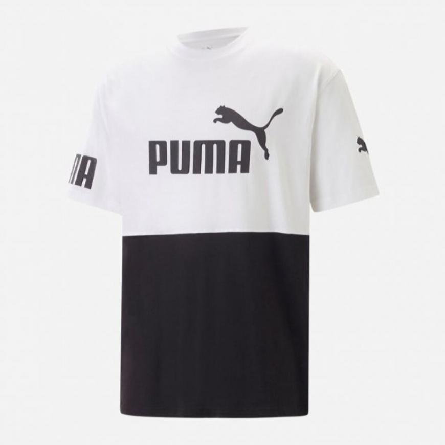 Футболка чоловіча Puma Power Colorblock Tee 67332102 - Зображення