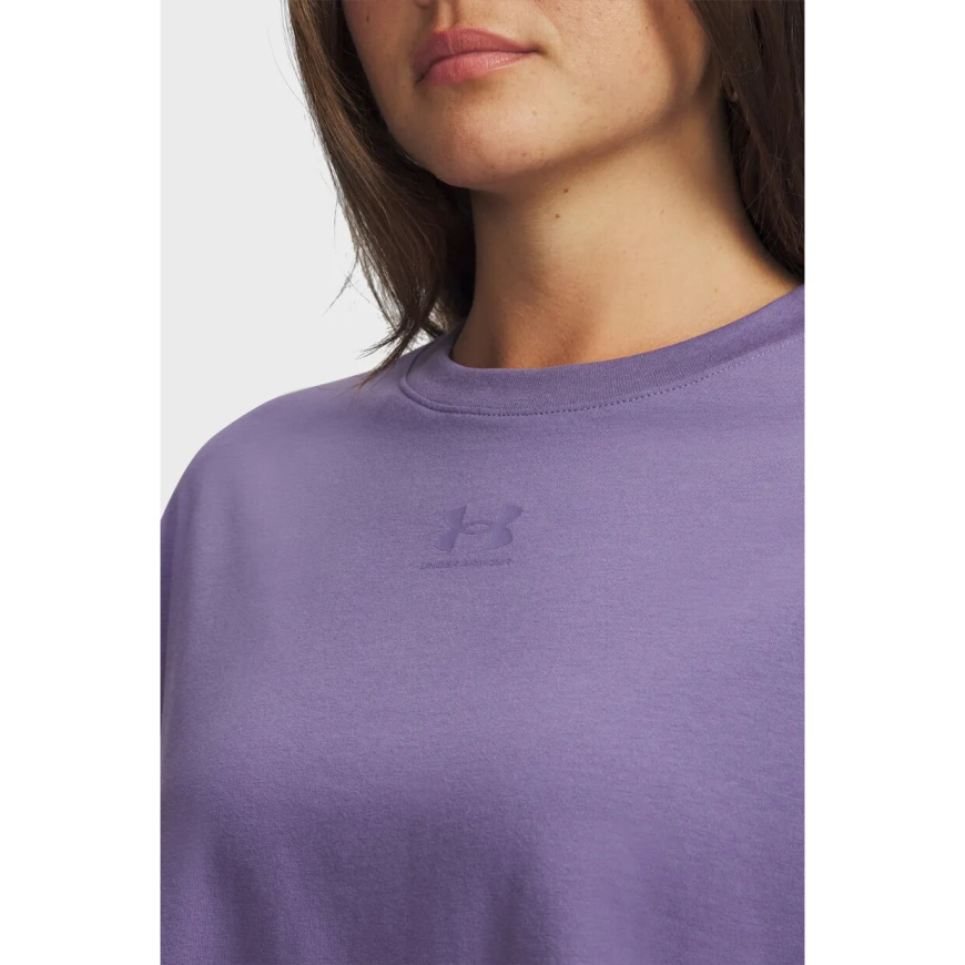 Футболка жіноча Under Armour Rival Boxy Tee Solid-PPL 6011064-520 - Зображення №3