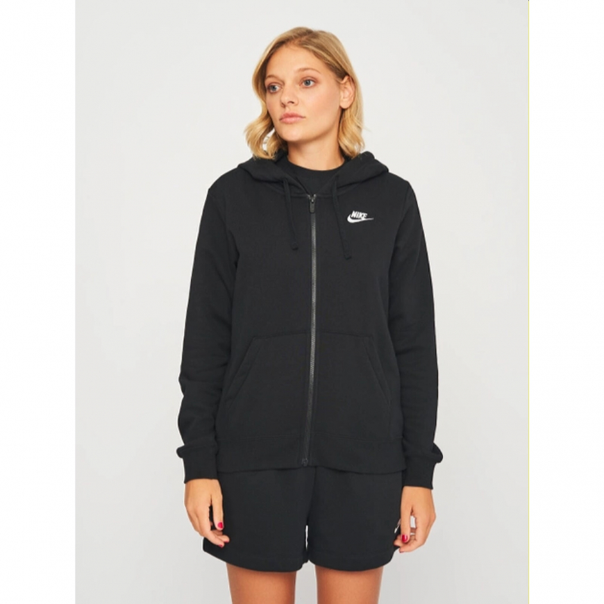 Толстовка жіноча утеплена Nike W Nsw Club Flc Fz Hoodie Std DQ5471-010 - Зображення