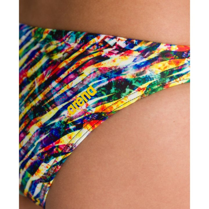 Плавки жіночі Arena  Real Brief Bikini Bottom Women - Black-Multi-Black  001113-504 - Зображення №4