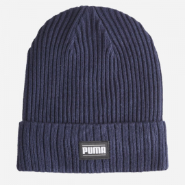 Шапка Puma Ribbed Classic Cuff Beanie 02403810*AW25  One Size Синя