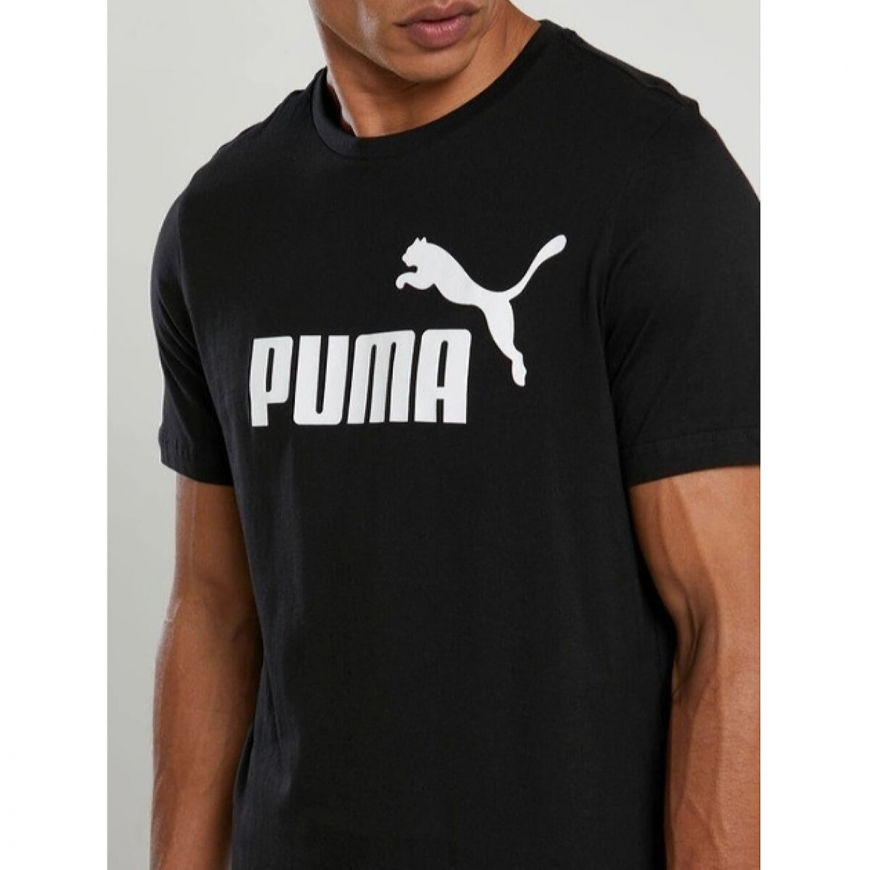 Футболка чоловіча Puma Ess Logo Tee 58666601 - Зображення №3