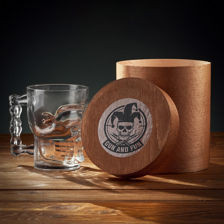 Бокал для пива череп з кулею GAF BFBSKP - Зображення