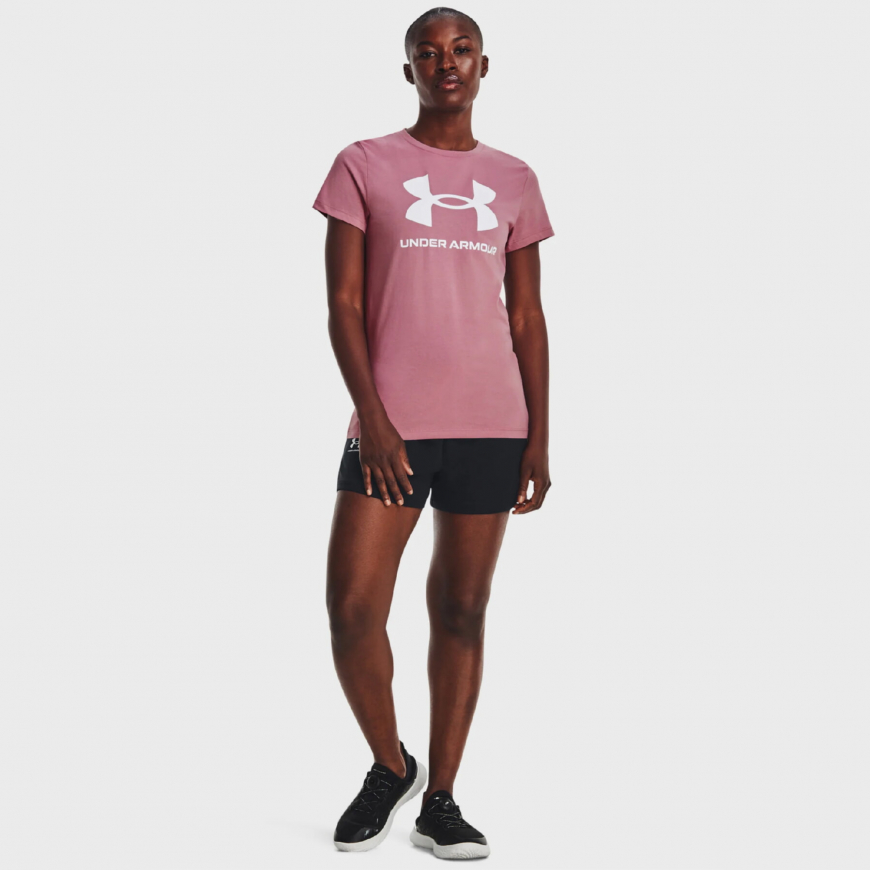 Футболка жіноча UNDER ARMOUR SPORTSTYLE LOGO SS 1356305-697 - Зображення №3