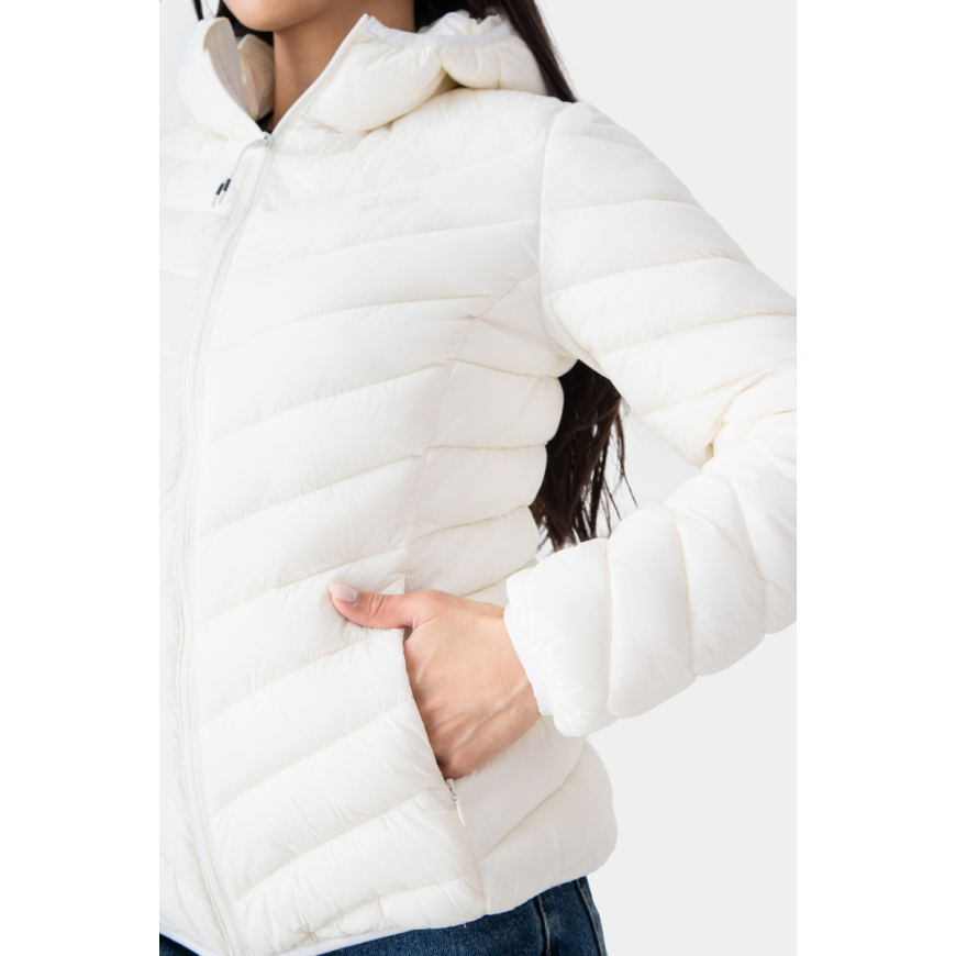 Куртка демісезон Avecs молочна ультралегка  50226/7 - Зображення №8