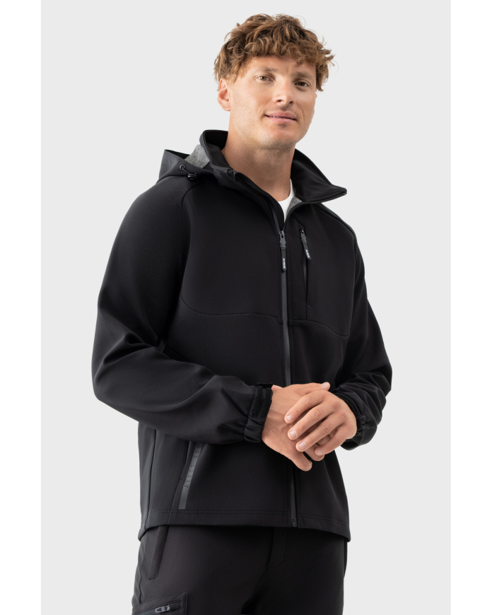 Вітровка AVECS чорна з матеріалу Softshel 50559/1 - Зображення