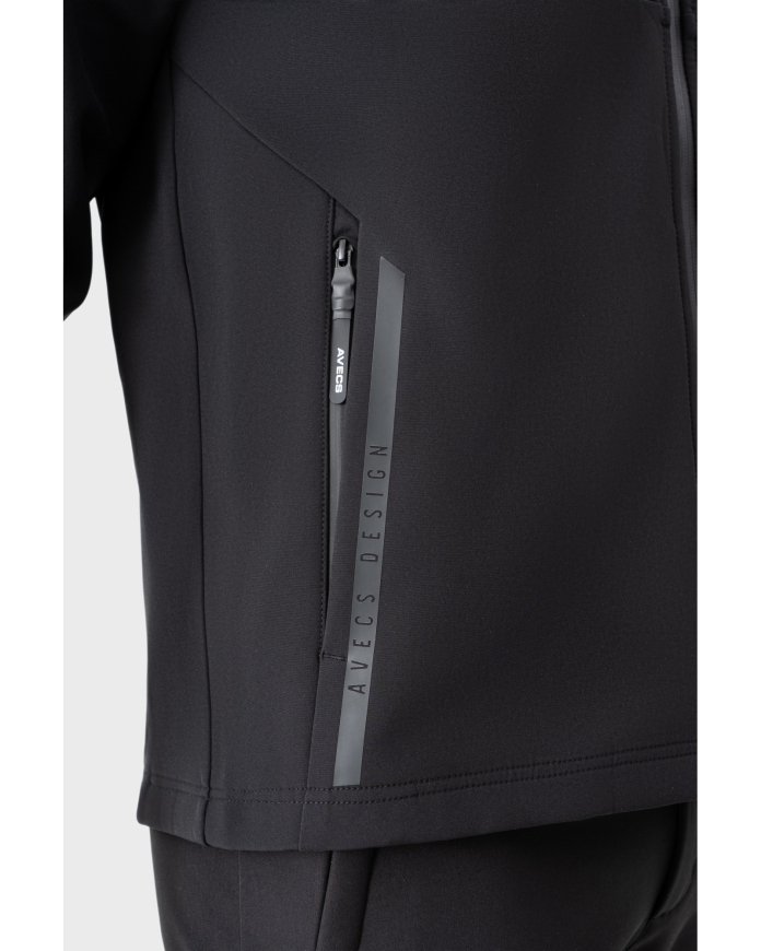 Вітровка AVECS чорна з матеріалу Softshel 50559/1 - Зображення №11