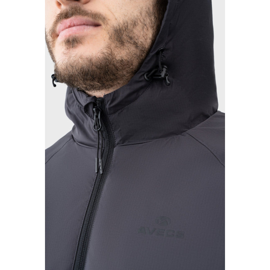 Куртка  чоловіча AVECS сіра на мікрофлісі  50565/17 - Зображення №9