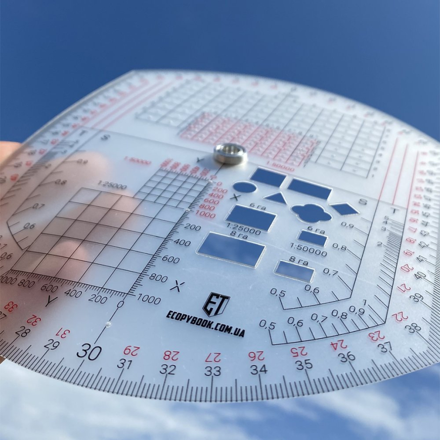 Лінійка Ecopybook Tactical лінійка артилерійський круг  АК-3 ET-20014 - Зображення №2