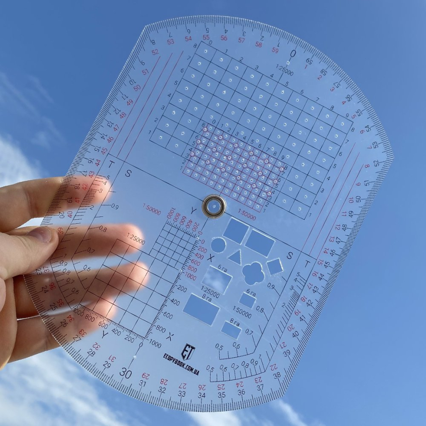 Лінійка Ecopybook Tactical лінійка артилерійський круг  АК-3 ET-20014 - Зображення №3