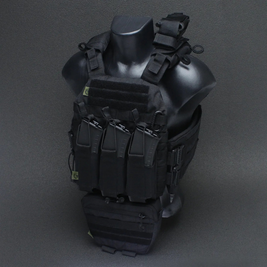 Плитоноска №4 + напашник + 3й підсумок + підсумок під турникет ЗП3М2Н2.5-0425 - Зображення