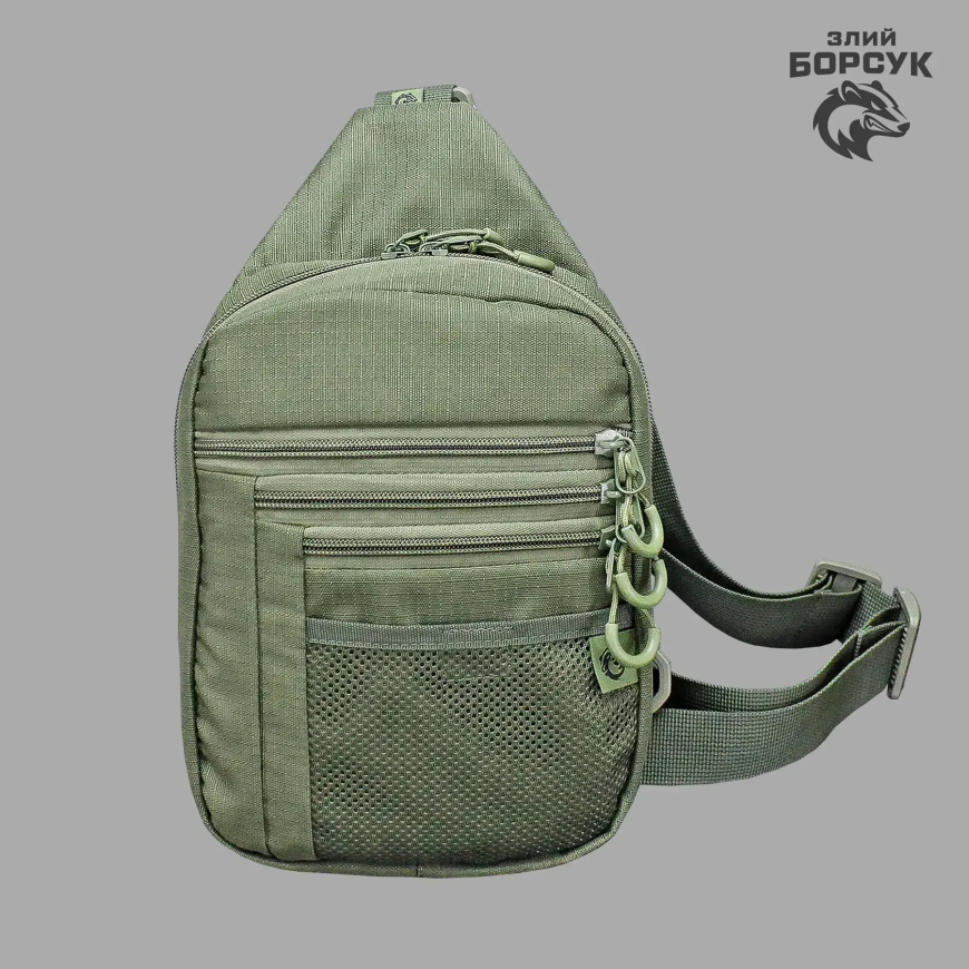 Сумка слінг "Net" (Олива, Rip-stop)  Злий Борсук   4.3-0483 - Зображення №2
