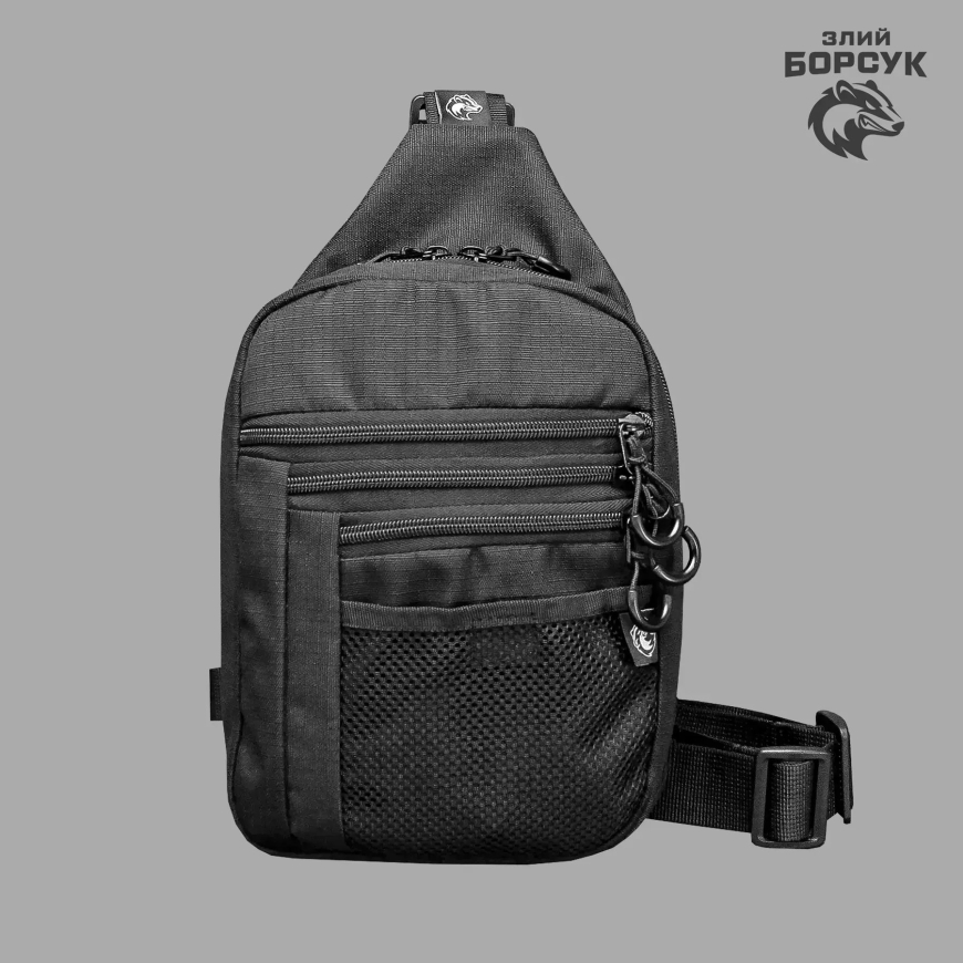 Сумка слінг "Net" (Чорний, Rip-stop)  Злий Борсук   4.5-0484 - Зображення №2