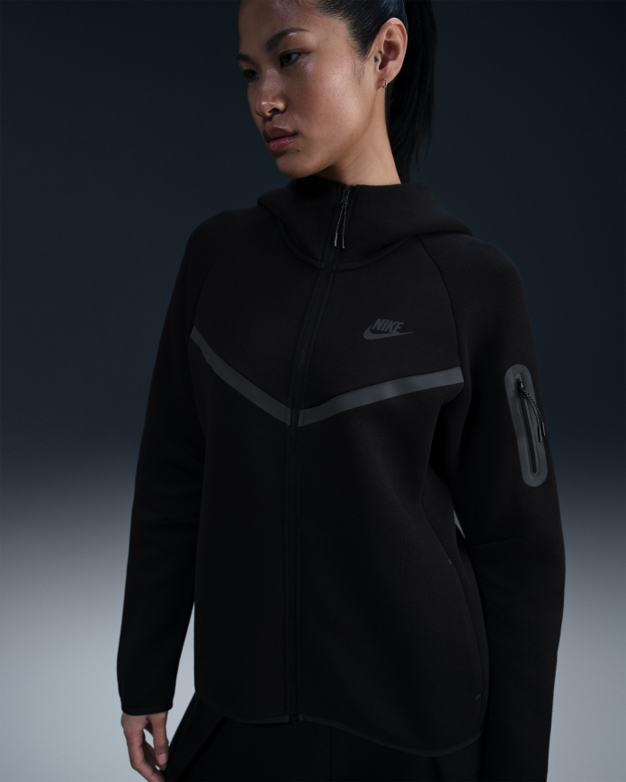 Джемпер жіночий Nike Sportswear Tech Fleece Windrunner Full-Zip Hoodie HV6747-010 - Зображення №7