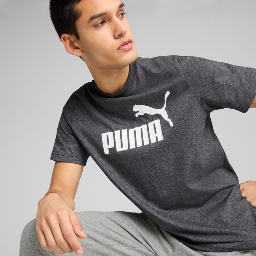 Футболка чоловіча PUMA  Essentials No. 1 Logo Heather Tee Men 68255001 - Зображення №5