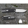 Ніж складаний туристичний SRM (9.2 см) 14C28N / G10 чорний 221X-GB - Зображення №4