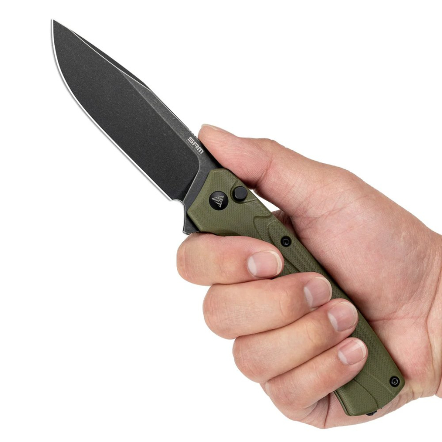 Ніж складаний туристичний SRM (9.2 см) 14C28N / G10 зелений 221X-GP - Зображення №12