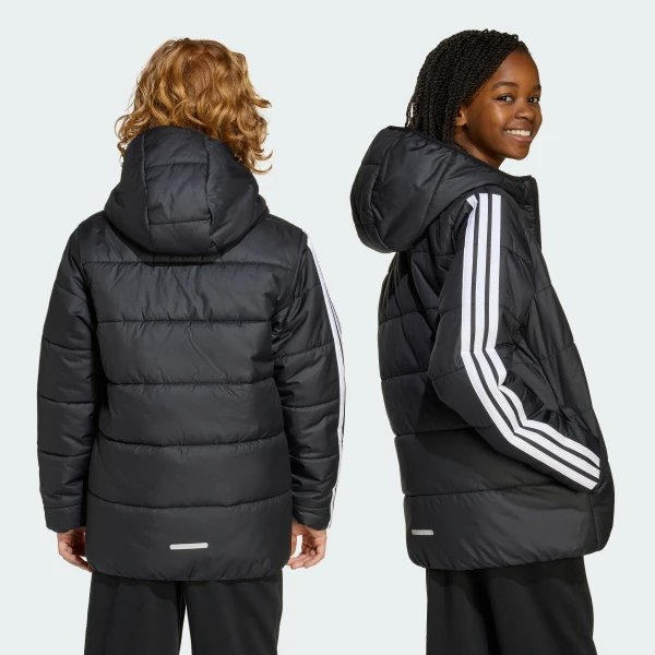 Куртка ADIDAS  Essentials 3-Stripes Padded Kids  JL7402 - Зображення №4