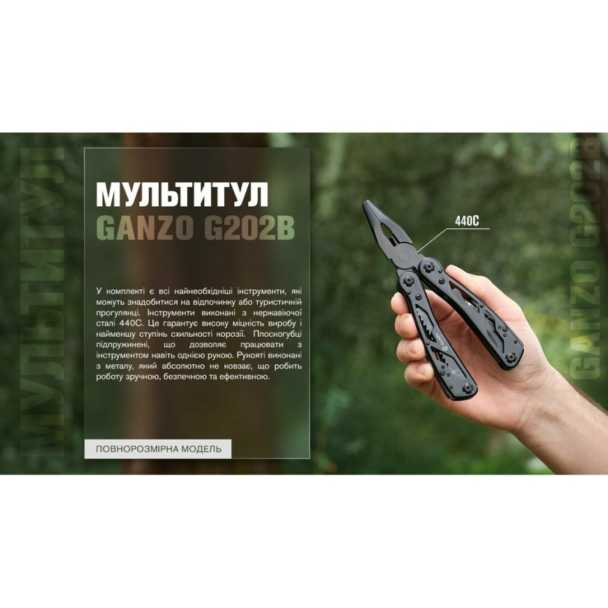 Мультитул Ganzo G202B-c - Зображення №10