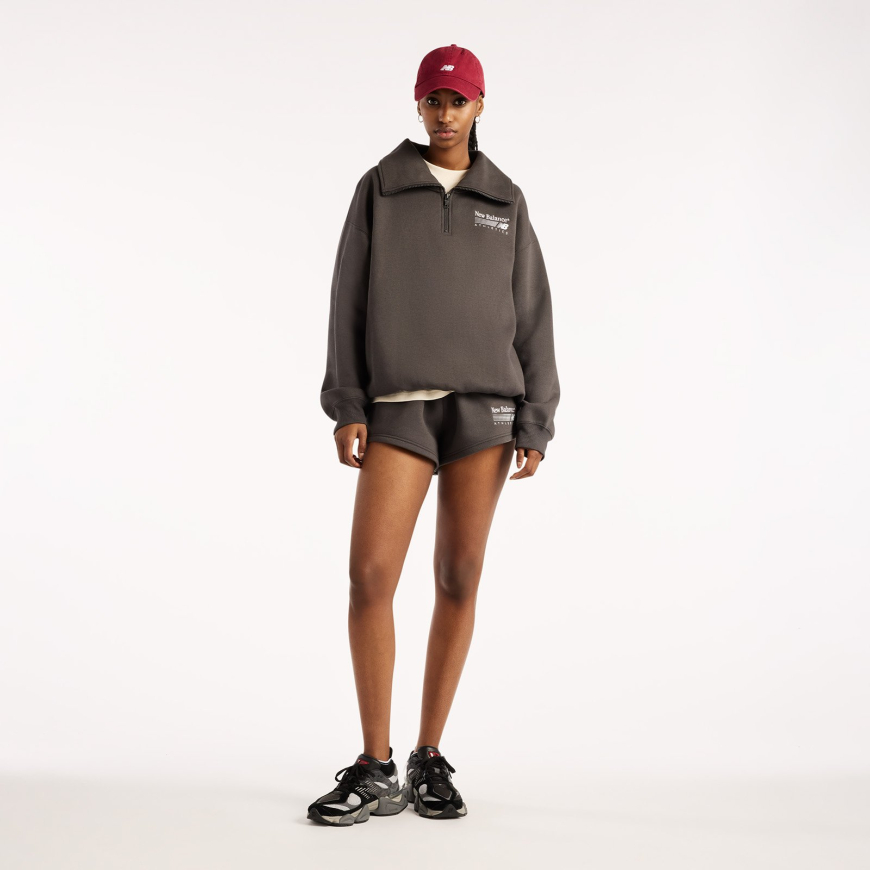Реглан жіночий New Balance  Trackside Fleece Half Zip WT62W1XDBLK - Зображення №3