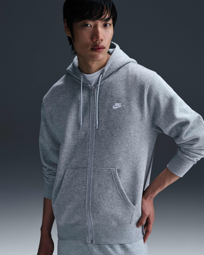 Джемпер чоловічий NIKE  Club Full Zip Hoodie  FN3861-063 - Зображення