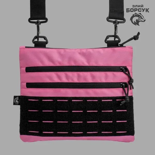 Сумка-планшетка "Crossbody VelPak" (рожева, оксфорд) розмір L  id_2036 - Зображення