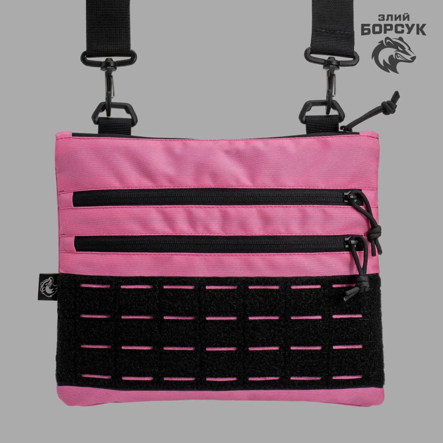 Сумка-планшетка "Crossbody VelPak" (рожева, оксфорд) розмір L  id_2036 - Зображення №2