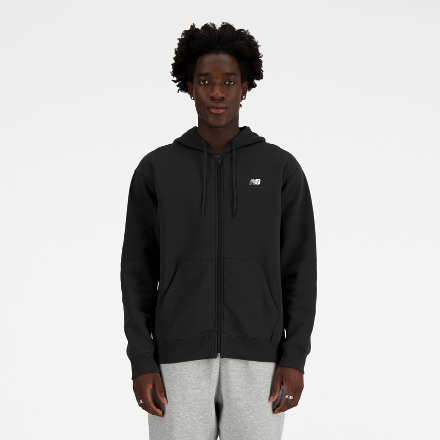 Джемпер чоловічий New Balance  Sport Essentials Logo Fleece Full Zip  MJ41502BK - Зображення