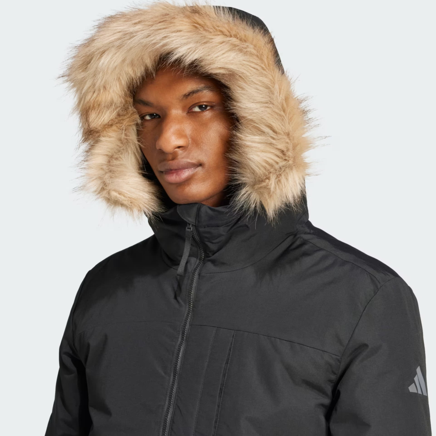 Парка чоловіча з капюшоном ADIDAS  Hooded Fur  IK0553 - Зображення №5