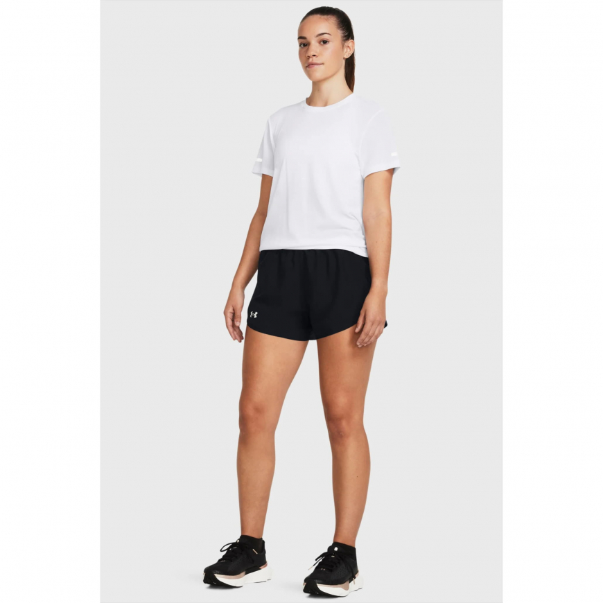 Жіночі чорні шорти UA Fly By 3'' Shorts Under Armour 1382438-001*SS25 - Зображення №2