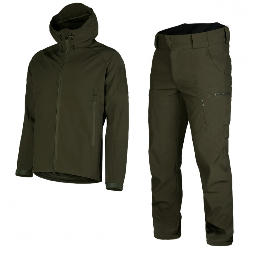 Костюм тактичний чоловічий CAMO-TEC SOFTSHELL 3.0 OLIVE 6562 - Зображення №3