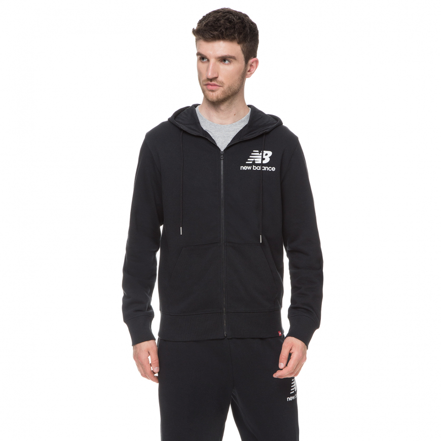 Спортивна куртка New Balance Essentials Stacked Full Zip MJ03558BK - Зображення №3