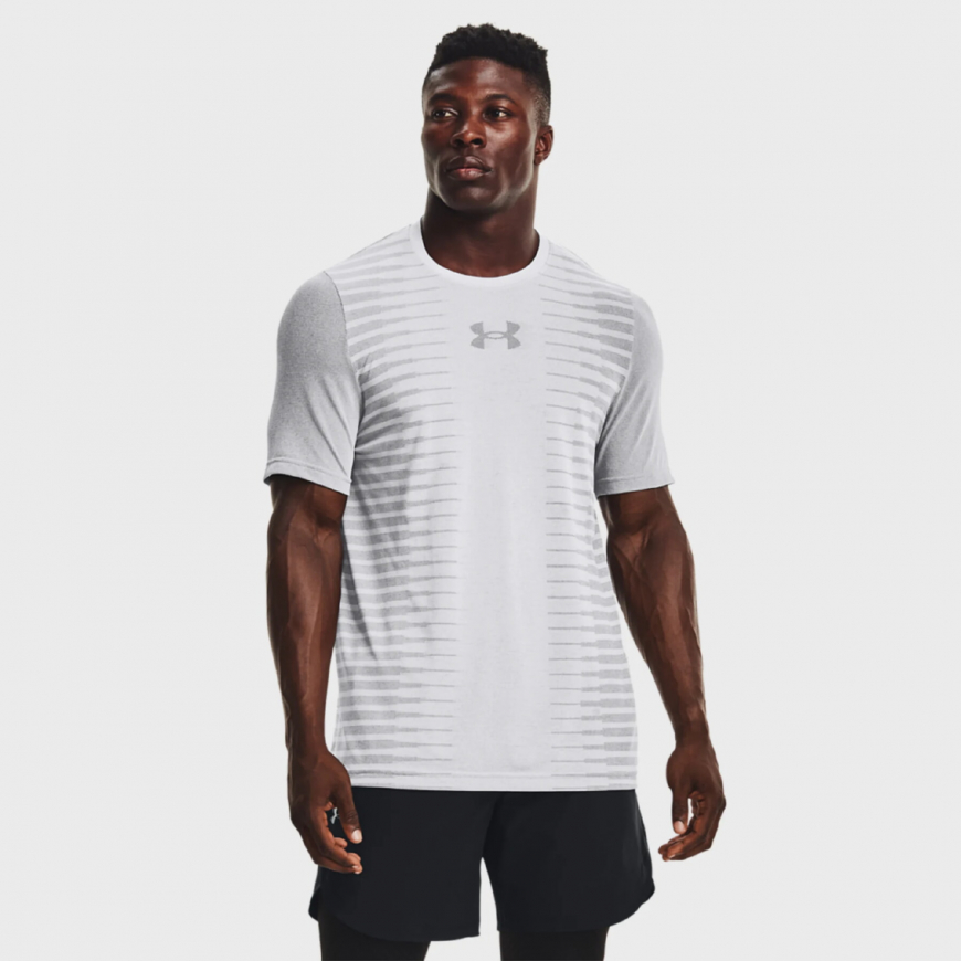 Футболка чоловіча Under Armour  Seamless Wordmark SS 1366148-014 - Зображення №4