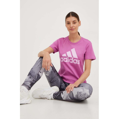 Футболка жіноча ADIDAS LOUNGEWEAR ESSENTIALS LOGO TEE PINK HL2034